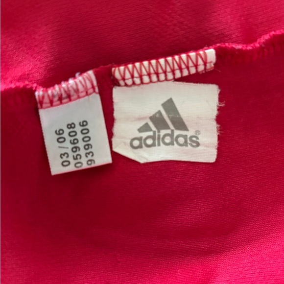 Adidas Bright Pink Youth Jacket with Black Stripes - Picture 6 of 6